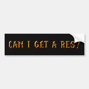 Mag ik een Res? Bumpersticker