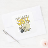 Mag ik een watt? Elektrisch cadeau voor elektricie Vierkante Sticker (Envelop)