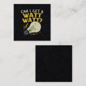 Mag ik een watt? Elektrisch cadeau voor elektricie Vierkante Visitekaartje (Voorkant / Achterkant)