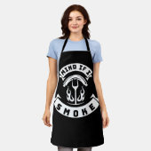 Mag ik Funny BBQ Grilling roken? Schort (Gedragen)