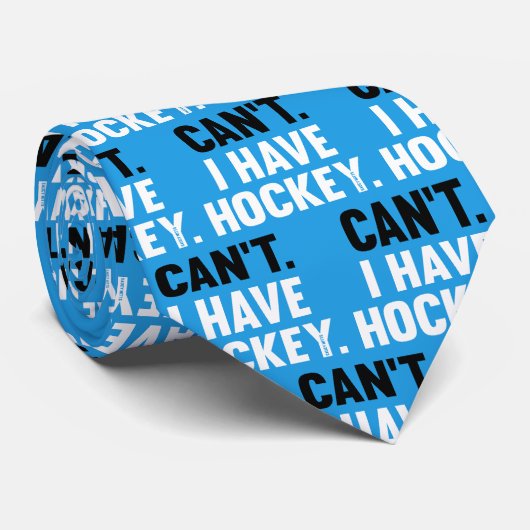 Mag ik geen Hockey Funny Pardon op Blue? Stropdas (Opgerold)