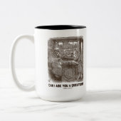 Mag ik je een vraag stellen? (Alice Sheep) Tweekleurige Koffiemok (Links)