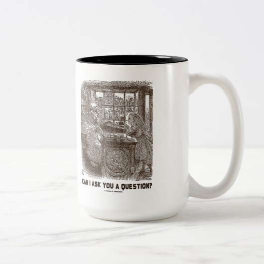 Mag ik je een vraag stellen? (Alice Sheep) Tweekleurige Koffiemok (Rechts)