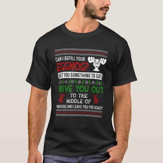 Mag ik je Eggnog familie kerstviacati nog eens vul T-shirt (Voorkant)