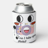 Mag ik je foto nemen? Camera-illustratie Blikjeskoeler (Blikje Achterkant)