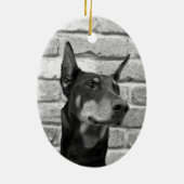 Mag ik je gezicht laten zien? keramisch ornament (Achterkant)