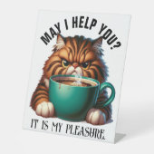 MAG IK JE HELPEN? RECLAMEBORD MET VOETSTUK (Voorkant)