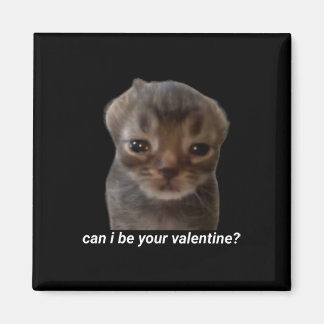 Mag ik je Valentijn zijn Funny Cat Meme Brainrot G Magneet
