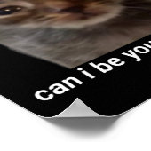 Mag ik je Valentijn zijn Funny Cat Meme Brainrot G Poster (Hoek)
