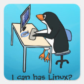 Mag ik Linux? Vierkante Sticker (Voorkant)