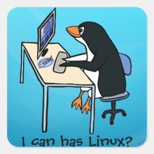 Mag ik Linux? Vierkante Sticker
