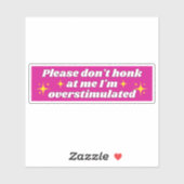 MAG IK ME NIET OVERSTIMULEREN. STICKER (Vel)