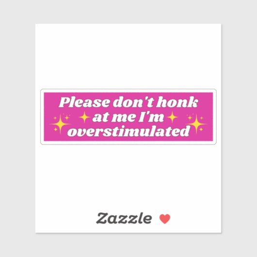 MAG IK ME NIET OVERSTIMULEREN. STICKER (Vel)