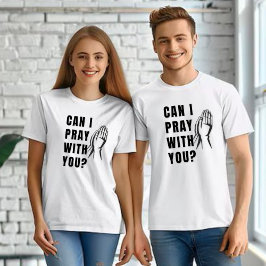 Mag ik met u bidden? - Gebed handen Unisex T-shirt