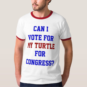 Mag ik stemmen voor mijn Turtle Congress Grappig P T-shirt