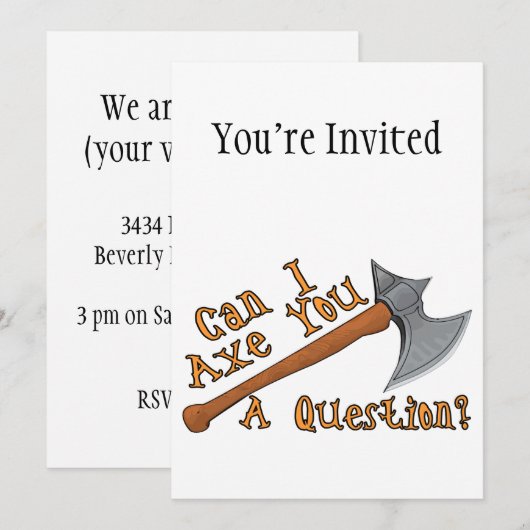 Mag ik u een vraag stellen kaart (Voorkant / Achterkant)