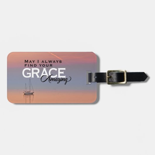 Mag ik uw genade altijd geweldig Christelijk vinde Bagagelabel (Voorkant horizontaal)