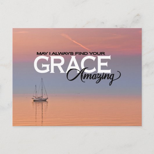 Mag ik uw genade altijd geweldig Christelijk vinde Briefkaart (Voorkant)
