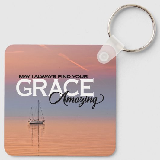 Mag ik uw genade altijd geweldig Christelijk vinde Sleutelhanger (Achterkant)