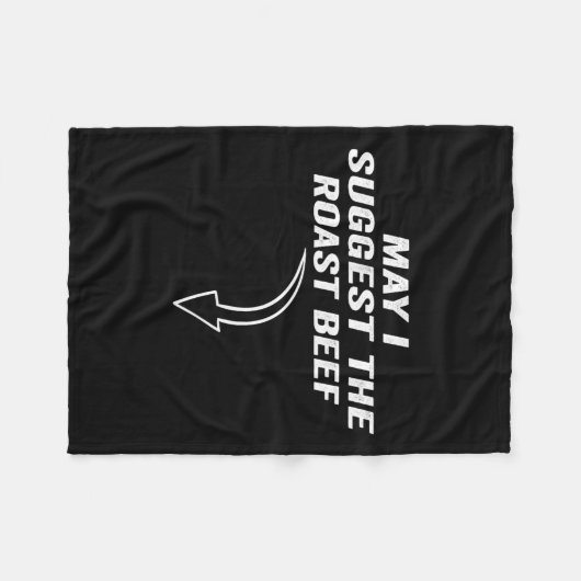 Mag ik voorstellen dat het gebraden rundvlees grap fleece deken (Voorkant (Horizontaal))