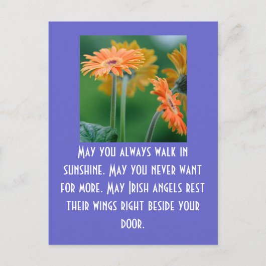 Mag je altijd in de zon lopen... briefkaart (Voorkant)