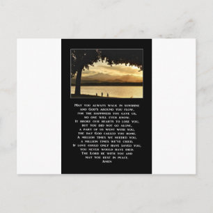 Mag je altijd op zonneschijn blijven lopen? briefkaart