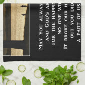 Mag je altijd op zonneschijn blijven lopen? theedoek (Gevouwen)