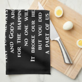 Mag je altijd op zonneschijn blijven lopen? theedoek (Quarter Fold)