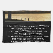 Mag je altijd op zonneschijn blijven lopen? theedoek (Horizontaal)