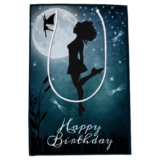 Mag je dansen met Fairies Irish Dance Birthday? Medium Cadeauzakje (Voorkant)
