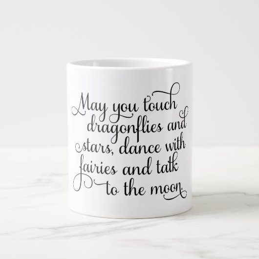 Mag je dansen met feeën Irish Blessing? Grote Koffiekop (Voorkant)