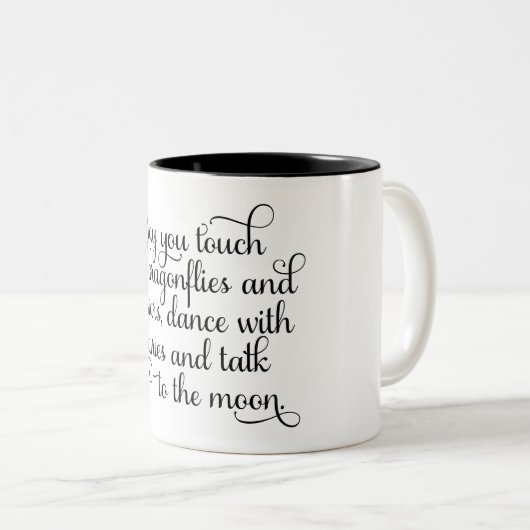 Mag je dansen met feeën Irish Blessing? Tweekleurige Koffiemok (Voorkant rechts)