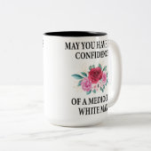 Mag je het vertrouwen hebben in een medio wit? tweekleurige koffiemok (Voorkant rechts)