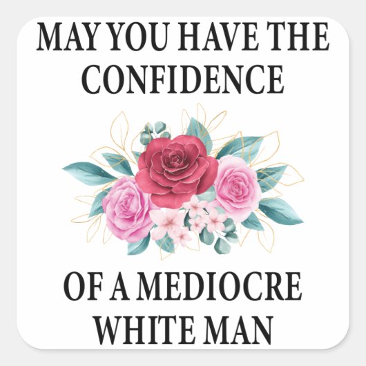 Mag je het vertrouwen hebben in een medio wit? vierkante sticker (Voorkant)