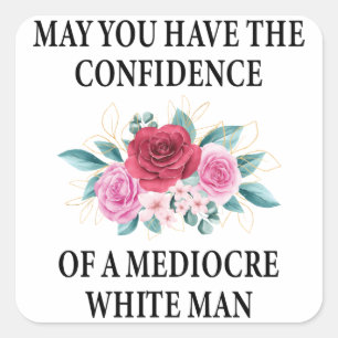 Mag je het vertrouwen hebben in een medio wit? vierkante sticker