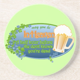 Mag je in de hemel zijn? zandsteen onderzetter