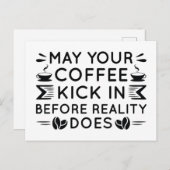 Mag je koffie insteken? briefkaart (Voorkant / Achterkant)