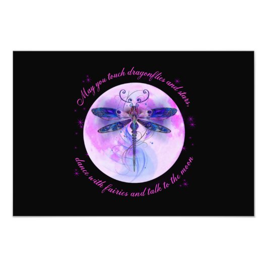 Mag je op libellen en sterren tikken? foto afdruk (Voorkant)