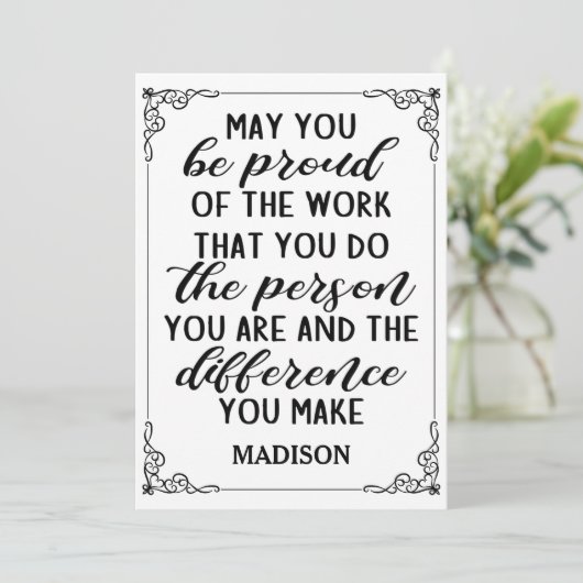 mag je trots zijn op het werk dat je doet ... kaart (Staand voorkant)