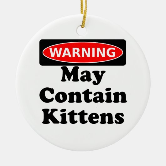Mag Kittens bevatten Keramisch Ornament (Voorkant)