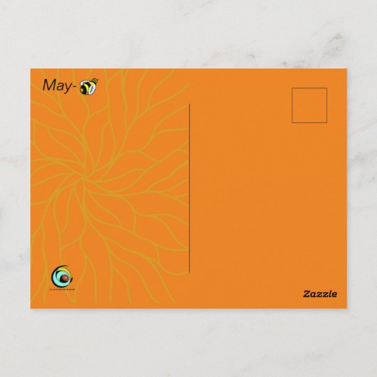 MAG MAAND SPREN via Slipperywindow Briefkaart (Achterkant)