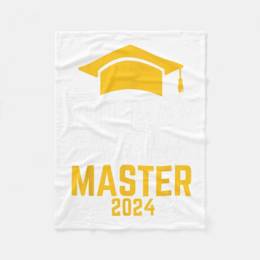 Mag me Master 2024 Masters Degree Afstuderen noeme Fleece Deken (Voorkant)