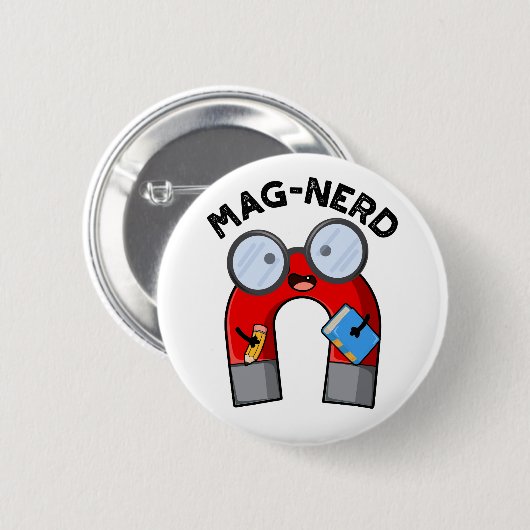 Mag-nerd Grappig Nerd Magnet Pun Ronde Button 5,7 Cm (Voorkant /achterkant)
