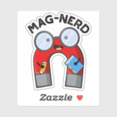 Mag-nerd Grappig Nerd Magnet Pun Sticker (Vel)