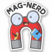 Mag-nerd Grappig Nerd Magnet Pun Sticker (Voorkant)