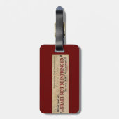 Mag niet worden geschonden bagagelabel (Achterkant verticaal)