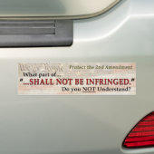 Mag niet worden geschonden bumpersticker (Op auto)