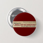 Mag niet worden geschonden ronde button 5,7 cm (Voorkant /achterkant)