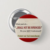 Mag niet worden geschonden ronde button 5,7 cm (Voorkant /achterkant)