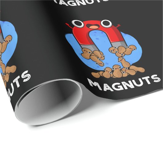 Mag-noten Grappige Magneet Pun Donker BG Cadeaupapier (Rol Hoek)